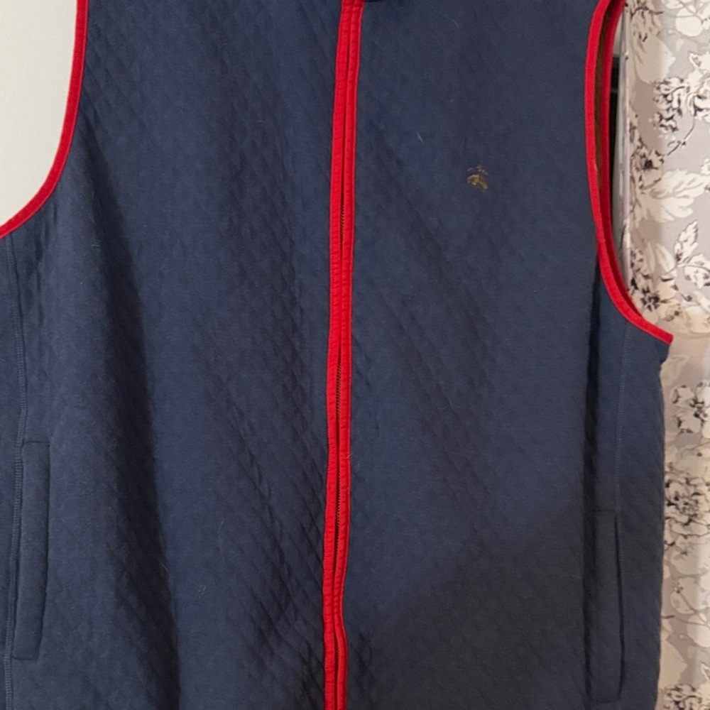 Brooks Brothers Navy Vest with Red Trim